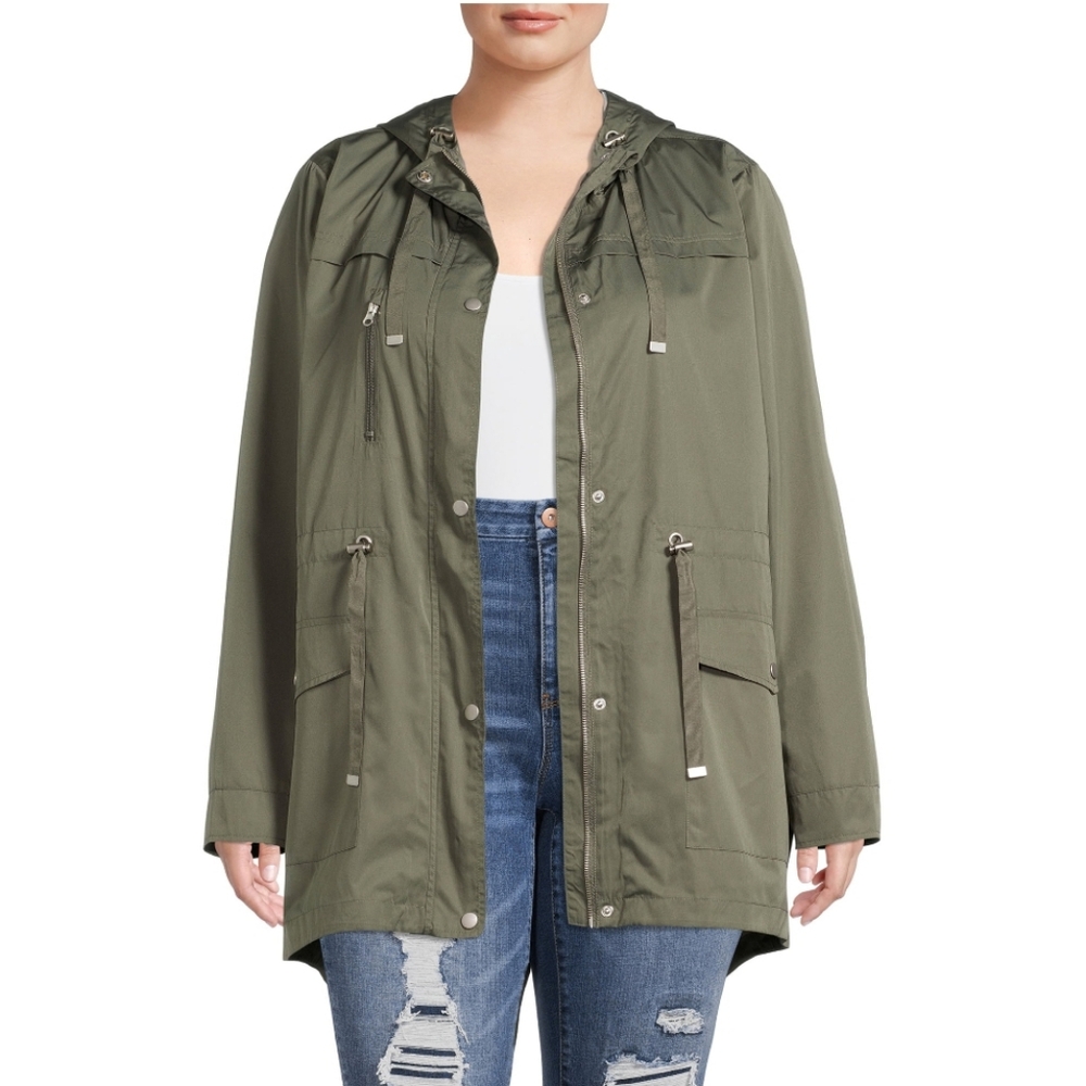 Time and Tru Size L Green Midnight Jacket